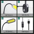 UPETTOOLS LED Clip on Fish Tank Light with Adapter, Small Full Spectrum USB Light 360° Rotation 3W