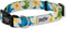 Shaka's Salty Paws Dog Collar, Small Medium Large, Blue Floral Hawaiian Print, Adjustable 10-16"