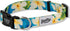 Shaka's Salty Paws Dog Collar, Small Medium Large, Blue Floral Hawaiian Print, Adjustable 10-16"