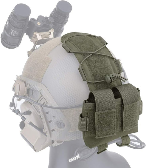 KRYDEX Tactical Helmet Pouch - Battery Box Counterweight Pouch with Hook and Loop for Helmet Accessory Storage