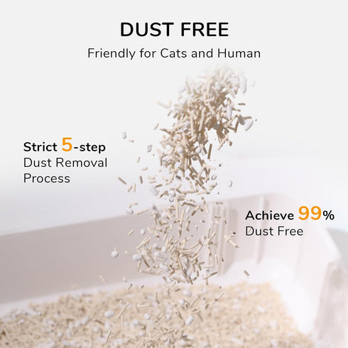 FUKUMARU Tofu Cat Litter, Super Ultra Absorbent, Dust Free, Flushable, 16.5 LBS (3 Packs)