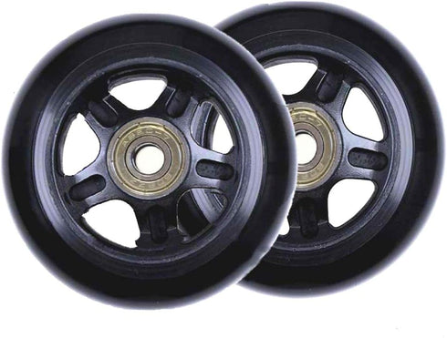 ORO 1 Pair Luggage Wheels Replacement 78 * 24mm Case Wheels with 8mm Bearings for Suitcase and Skate