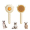 Pet Hair Brush with Release Button, Self Cleaning Cat Brush for Shedding, Grooming Long and Short Hair Dogs and Cats