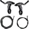 Lomodo 4 Pieces Bicycle Brake Accessories, 2 Pack Aluminium Alloy Brake Levers & 2 Pack Brake Wire (Black)