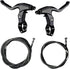 Lomodo 4 Pieces Bicycle Brake Accessories, 2 Pack Aluminium Alloy Brake Levers & 2 Pack Brake Wire (Black)