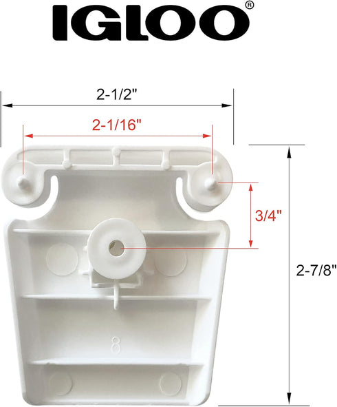 Igloo Plastic Latch Closure, Universal, White