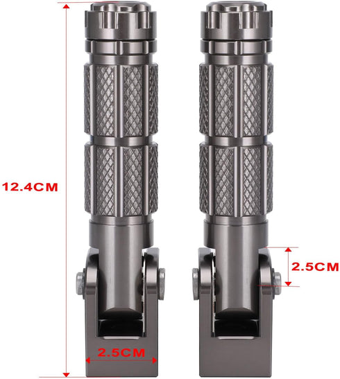 Foot Pegs for Super 73, CNC Bracket Foot Rest Pedals for Bike Super 73 S1/S2/RX (Black)