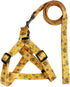 QQPETS Dog Harness Leash Set, Adjustable Heavy Duty No Pull Halter for Small Medium Large Dogs (XS, Yellow Bee)