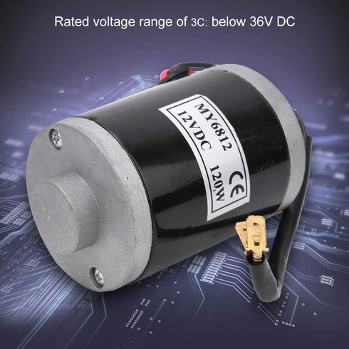 Motor 12V 120W MY6812 Electric Brushed Motor - High Speed Small Brush Motor for Electric Scooter Accessories