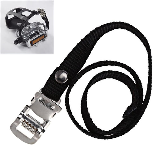 Tobefore 1pc Bike Pedal Clips Strap Anti-Slip Foot Pedal Universal Wheel Stabilizer Straps Spinning Cycling Shoe Toe