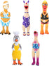 5 Pcs Screaming Rubber Chicken Dog Latex Squeaky Toy, Durable Soft Chew Molar Toys for Small Medium Dogs