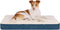 Best Pet Supplies Cute Dog Crate Mat - Waterproof Exterior, Thick Orthopedic Egg Foam Mattress - Blue, 24X16X3