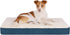 Best Pet Supplies Cute Dog Crate Mat - Waterproof Exterior, Thick Orthopedic Egg Foam Mattress - Blue, 24X16X3