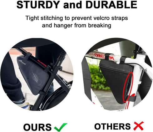 NDakter Bike Bag, Water-Resistant Frame Storage Pouch, Cycling Accessories for Phone, Wallet, Keys, Tools