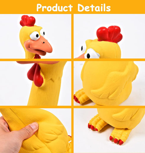 LONG RIVER Horse Toys, Rubber Chicken Squeaky Toys Play Reduce Separation Anxiety Fetch,Horse Play Ball Soccer Ball.
