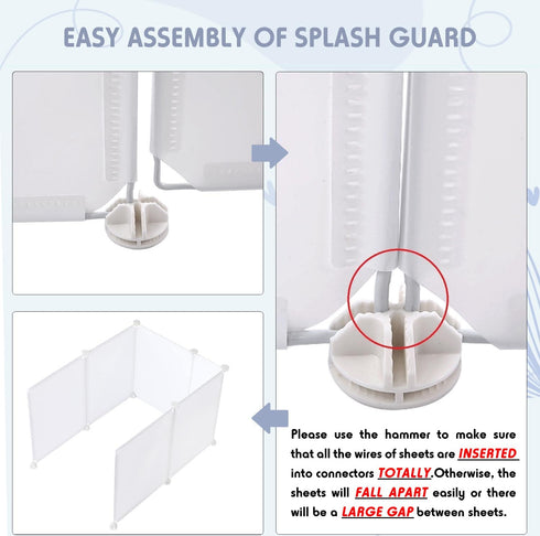 MEEXPAWS Large Dog Pee Pad Holder with Splash Guard, Foldable Liner Base 33'' x 23'', Indoor Dog Potty Enclosure