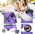 BestPet 3 Wheels Pet Stroller Dog Cat Cage Jogger Stroller for Medium Small Dogs Cats Folding Travel Carrier with Cup