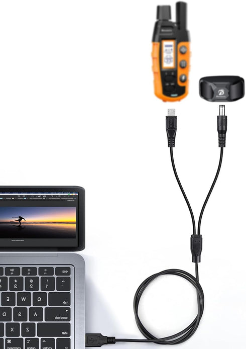 2-Pack Charger Cord for Bousnic Dog Shock Collar RS2A and RS2B, 2-in-1 USB Charging Cable
