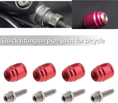 4 Sets SING F LTD of Bicycle Olive Connecting Insert Oil Fitting Kit for Avid Sram Bike Hydraulic Disc StealthamaJig