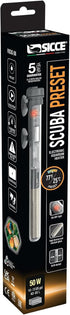 Sicce Scuba 50 Watt Aquarium Heater - Submersible for Up to 15 Gallons, Run Dry Protection