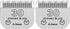 2 Pack Detachable Pet Dog Clipper Blades, Compatible with Andis, Oster A5, Wahl KM Series, #30 Blade