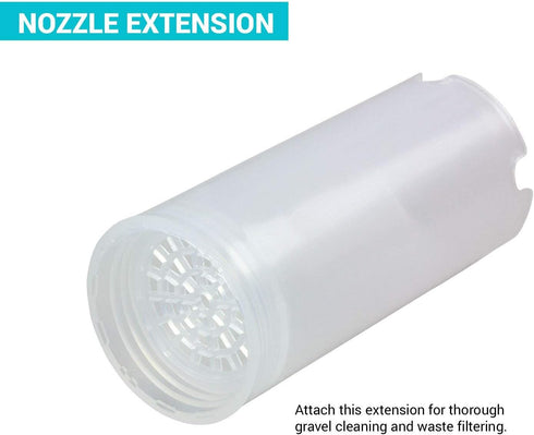 TERA PUMP TRFTCLN Aquarium Gravel Cleaner, BPA Free, Water Siphon with Long Nozzle