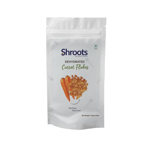 SHROOTS Dehydrated Dry Carrot Flakes 150g (5.29oz, Pack of 1) Natural No