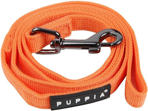 PUPPIA Two Tone Dog Lead - Strong Durable Comfortable Grip Leash for Small & Medium Dog, Orange, Large