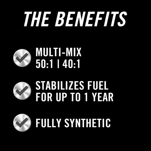 STA-BIL Full Synthetic 2-Cycle Oil with Fuel Stabilizer, 5 Gallon Multi-Mix, 50:1/40:1 Ratios