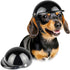 Lesypet Black Small Dog Helmet for Small Breeds, Motorcycle Safety Hat for Outdoor Dogs and Puppies