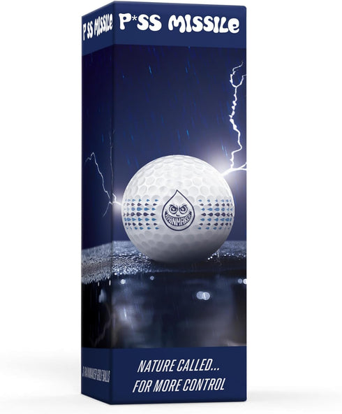 3-Piece Rainmaker Golf Balls by P*ss Missile - Performance Control, Spin, Feel - Ball with Urethane Cover, Medium