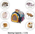 KAMEIOU Small Animal Carrier Bag - Guinea Pig Hedgehog Carrier with Detachable Strap for Small Pets