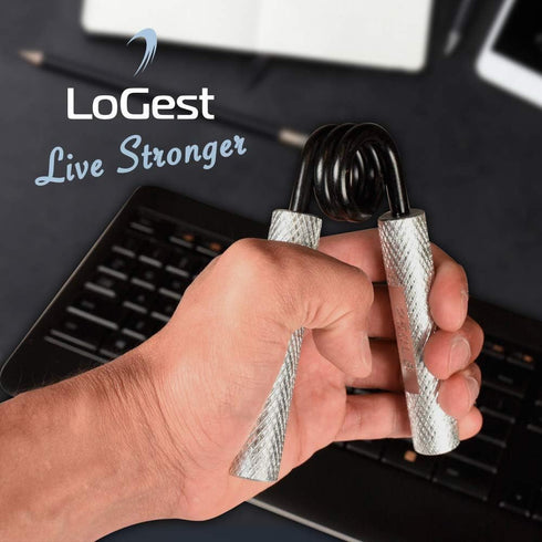 Logest Metal Hand Grip Strengthener, 100LB-350LB Heavy-Duty Grip Trainer with Gift Box for Home Gym