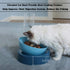 Raised Cat Food Bowls with Automatic Water Bottle, Cat Bowls Elevated 0°-15° Adjustable Tilted Cat Food Water Bowls Set Pet Feeder Feeding Dishes for Indoor Cats Puppies and Dogs (Blue)