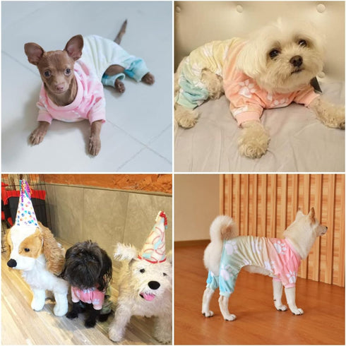 CuteBone Small Dogs Outfit - Soft Puppy Onesies Pjs Dog Pajamas, Comfy Doggie Jumpsuit for All Seasons P09XS