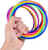 OBTANIM 12 Pcs Plastic Ring Toss Game for Kids, Outdoor Toss Rings, Random Colors