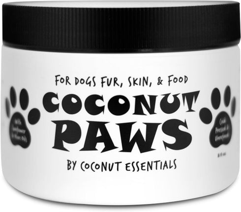 Coconut Paws Coconut Oil for Dogs Skin and Coat, Itching Relief, Hot Spot Treatment, 8oz - COCONUT ESSENTIALS