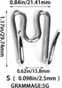 7PACK Extra Links 2.25mm for Dog Collar, Prong Collar Extender, Steel Chrome Plated Training Links (Silver)