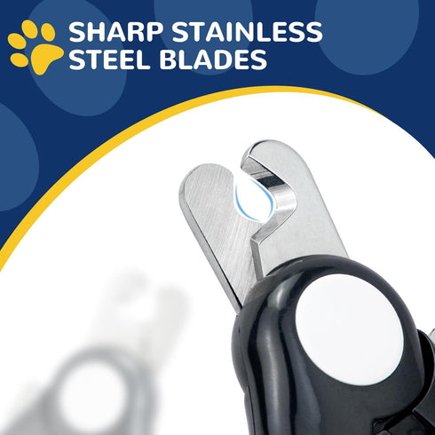 PUP&PALS Large/Medium Dog Nail Clipper with Sharp Stainless Steel Blade, Anti-Slip Grip and Heavy Duty Design Dog Nail Trimmers,Easy Cutting for Thick Claws and Toenails