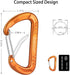 Heavy Duty Carabiner Clip - 4 PCS 3" Large Lightweight Aluminum Caribeaners with Keychain Hook Ring