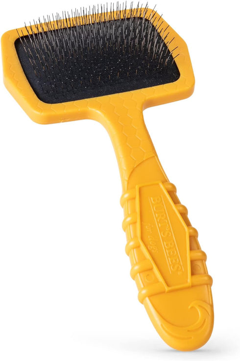 Burt’s Bees for Pets Small Slicker Brush for Dogs with Thick or Curly Hair with Handle Made from Recycled Plastics Collected from Coastal Communities | De-Shedding Dog Brush Removes Knots and Matting