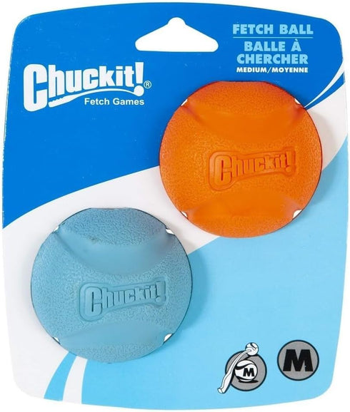 Chuckit! Medium Fetch Ball 2.5", 2 Pack (Colors Vary)