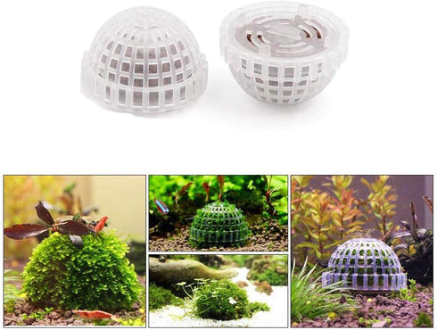 Yohii Dahszhi 2Pcs Plastic Aquarium Shrimp Fish Tank Moss Ball Holder Plant Shaping Filter (G6.71)