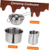 1Set Cabilock Stainless Steel Melting Pot Ergonomic Design Capacity for Butter Cheese Heating Cookware for Baking
