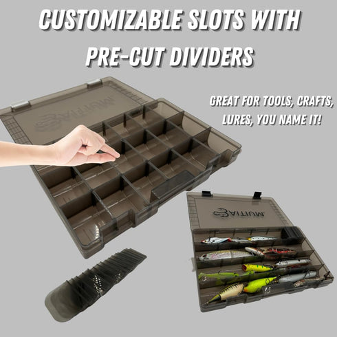 Fishing Tackle Box Organizer, Tackle Boxes with Dividers, 3600 or 3700 Tackle Tray, Fishing Gear (2 Pack)