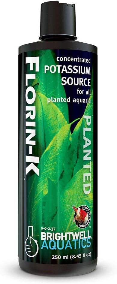 Brightwell Aquatics Florin K, Concentrated Potassium Source for All Planted Aquariums, 250 ml