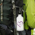 Horse Lovers Gifts Aluminum Water Bottle with Cap & Sport Top, White - Equestrian Horse Heart Gifts