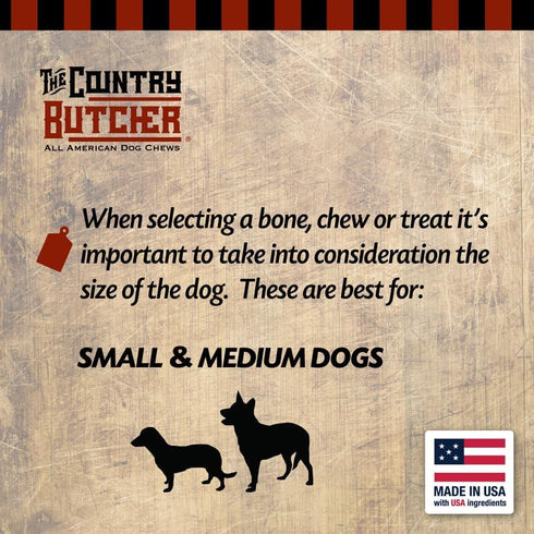 4" Beef Rib Dog Bones for Small and Medium Breed Dogs, Natural Dental Treat, Chew Toy, 12 Count, Made in The USA