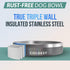 Coldest Dog Bowl - Anti Rust Metal & Non Slip Large Dog Bowls, Heavy Duty Insulated Food and Water Bowl