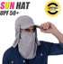 USHAKE Fishing Hat Sun Cap Baseball Cap with Face Neck Cover Flap